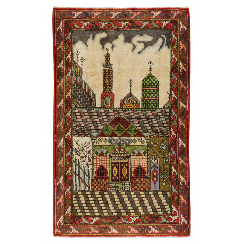 Vintage sale Hand Turkish hand made prayer mat